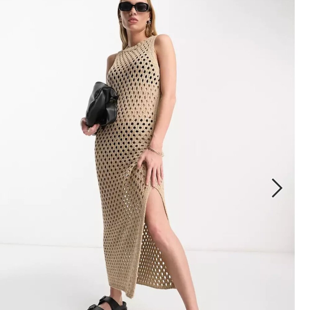 ASOS Racer Front Sleeveless Knit Dress